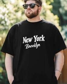 Camiseta de Hombre con Estampado Gráfico de Nueva York y Brooklyn, Camisetas de Algodón de Manga Corta, Estilo Casual DT6E - Blanco - Ver 5