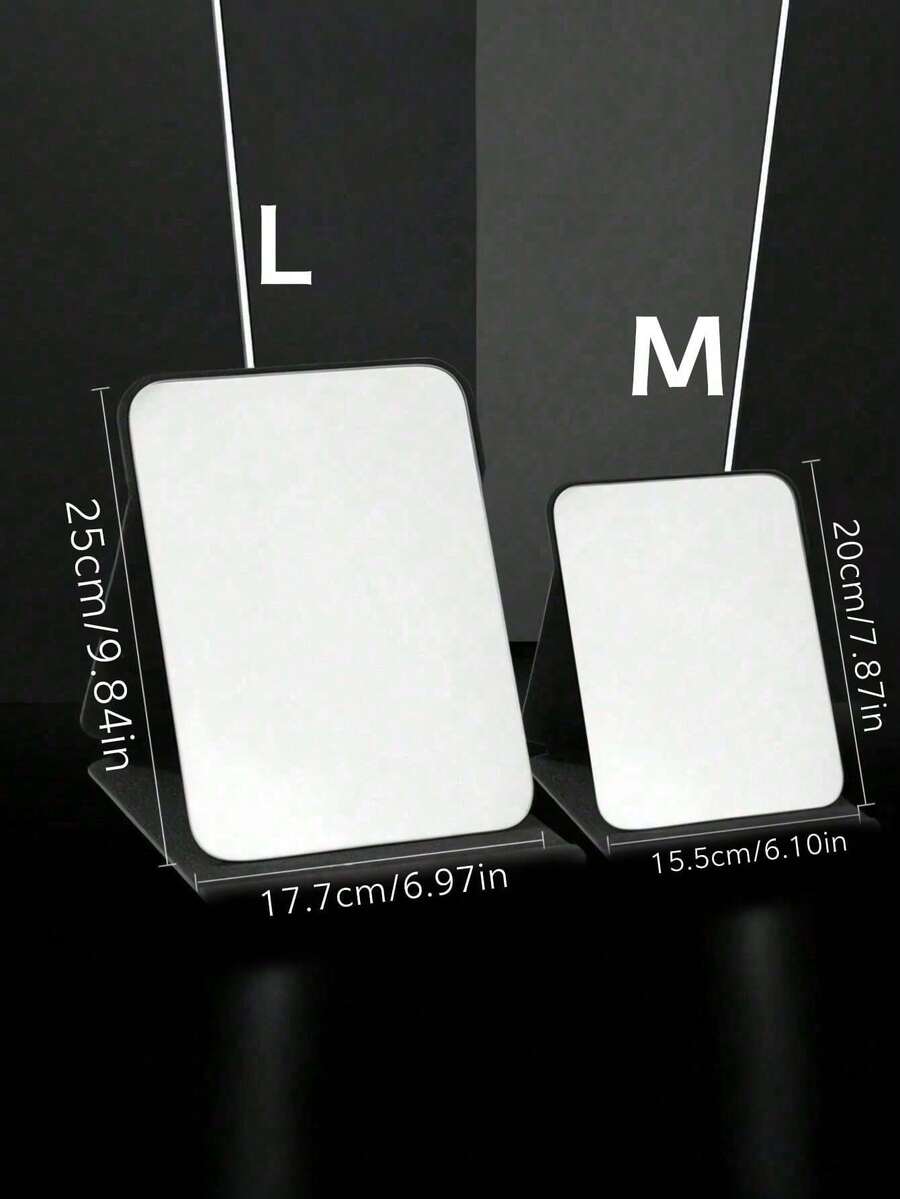 1pc Foldable Leather Cover Makeup Mirror, Large Adjustable Portable Handheld & Desktop Makeup Mirror, Suitable For Bedroom, Bathroom, Dorm, Office, Travel Multi-Scene Beauty Mirror, Ideal Home Decor & Holiday Wedding Gift
