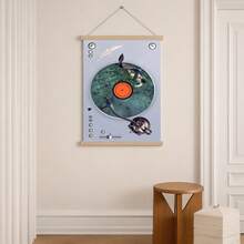 1pc Surrealist Record Player Wall Art Creative Ocean Diver Turntable Print Canvas Painting Vintage Aesthetic Poster Decor Suitable For Studio Living Room Modern Music Lover Gift Unframed Or Wooden Hanging Scroll - Pattern - View 3