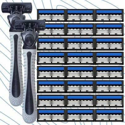 Men's Classic Manual Razor Vintage Water Wash Razor Blade Sharp Blade Anti Scratch Three Layer Blade Razor