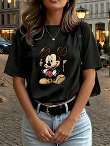 Women T-Shirts - Black - View 4
