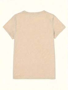 Soft 100% Cotton T-Shirt, 100% Pure Cotton, New Summer 2026 Style. New Women's Pure Cotton Crew Neck T-Shirt, Graphic Tee With Lemon And Lemonade Illustrations, Casual Cotton T-Shirt For Christian Lovers, Lightweight Summer Wear For Everyday Use And Outings. 100% Pure Cotton, Versatile And Comfortable For Everyday Wear In Spring And Summer. Machine Washable. A Great Gift For Family, Siblings, Friends, Parents, Or Teachers. Breathable Cotton T-Shirt, Goes With Everything. - 杏色 - 查看 2