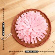 Adjustable Round Pet Snuffle Mat, Suitable For Cats And Dogs, Slow Feeder, Puzzle Toy, Chew-Resistant Scent Training Mat - Multicolor - View 13