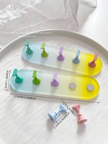 3D Resin Acrylic Ombre Color Oval Base With Gold Macaron Colorful Mixed Nail Art Decoration Set, Fashionable Ombre Minimalist Nail Art Tools & Accessories, Resin Crystal Steel Ball Rhinestone Retro Korean Laser Nail Art DIY Tools - Multicolor - View 45