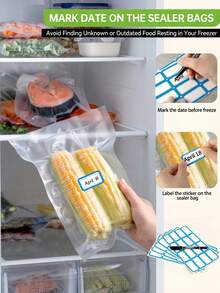 商用級網格食品真空密封袋捲 20x500cm，加厚通用食品保存袋，防冷凍灼傷食品儲存袋，舒肥慢煮餐點準備袋，廚房用品，父親節夏季烤肉露營多用途保存捲 - 查看 6
