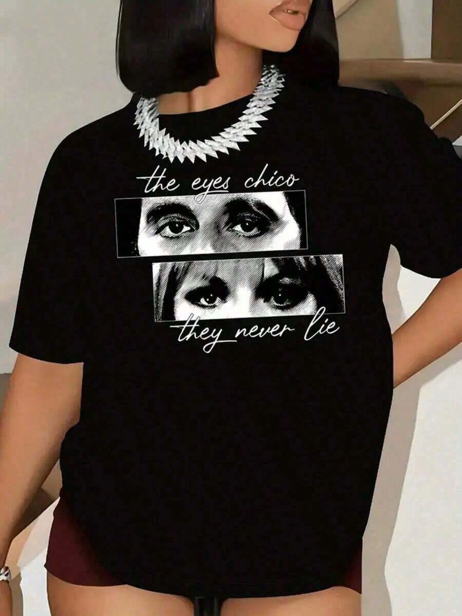 1 Unisex Printed T-Shirt, Modern Basic Money T-Shirt For Women And Children, Unique Graphic Design On High Quality Cotton, Casual And Comfortable Style, Ideal To Match With Any Fashion Outfit, Available In Sizes From S To XXL And In Black. - 1 - 查看 1