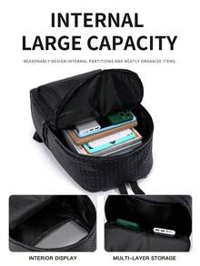 Ba lô nam PU mùa hè mới 2026, túi đựng laptop dung tích lớn phong cách công sở thường ngày, ba lô đa năng tối giản. - Nhiều màu - Xem 9