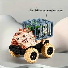Camión de dinosaurios de juguete extraíble, camión de transporte de coches, juguetes con figuras de dinosaurio para niños pequeños, juegos de dinosaurios t-rex, camión monstruo - Tiranosaurio verde - Ver 9