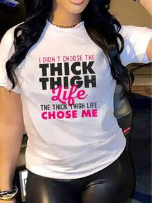 Women's Casual Short Sleeve T-Shirt, 1 Piece, 100% Thick Cotton - Comfortable Round Neck, Soft And Cute Top - Unisex, Suitable For Casual Daily Outings, Short Sleeve Summer Top, Retro Y2K Print T-Shirt. - 白色 - 查看 3
