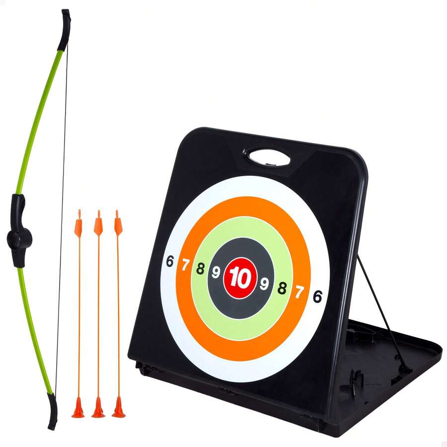 Aktive Archery Set, Kids' Target, Includes 3 Suction Cup Arrows, Foldable Stand, Scoreboard, Target Practice Game, Toy For 3-Year-Old Kids - A - View 1