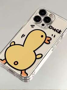 1pc Small Yellow Duck Protective Case, Full Coverage Anti-Drop Phone Case Suitable For IPhone 11/12/13/14/15/16/17/Pro Max - Yellow - View 4