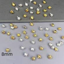 100pcs Decorative Bells, DIY Craft, Holiday Decor, Dog Collar Accessories, Phone Strap Accessories, Suitable For Halloween And Christmas - One-word Bell - View 5