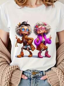 Fun And Original T-Shirt - 100% Cotton, Round Neck With Whimsical Print - Ideal For Casual Wear, Gardening Clothes, Perfect As A Gift For Halloween, Christmas, Thanksgiving Or Birthday For Men And Women. - 白色 - 查看 7