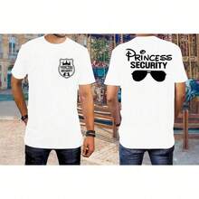 FRYAID Princess Team T-Shirt, Men's Magical T-Shirt, Magical Kingdom T-Shirt, For Dad's Birthday Party, Family Trips, Short Sleeve PEOT - 白色 - 查看 3