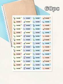 60pcs Custom Dinosaur Name Stickers,Personalized Labels For School Supplies,Personalized Custom Tags For Water Bottles, Pencil Cases, Notebooks, Lunch Boxes - Multicolor - View 8