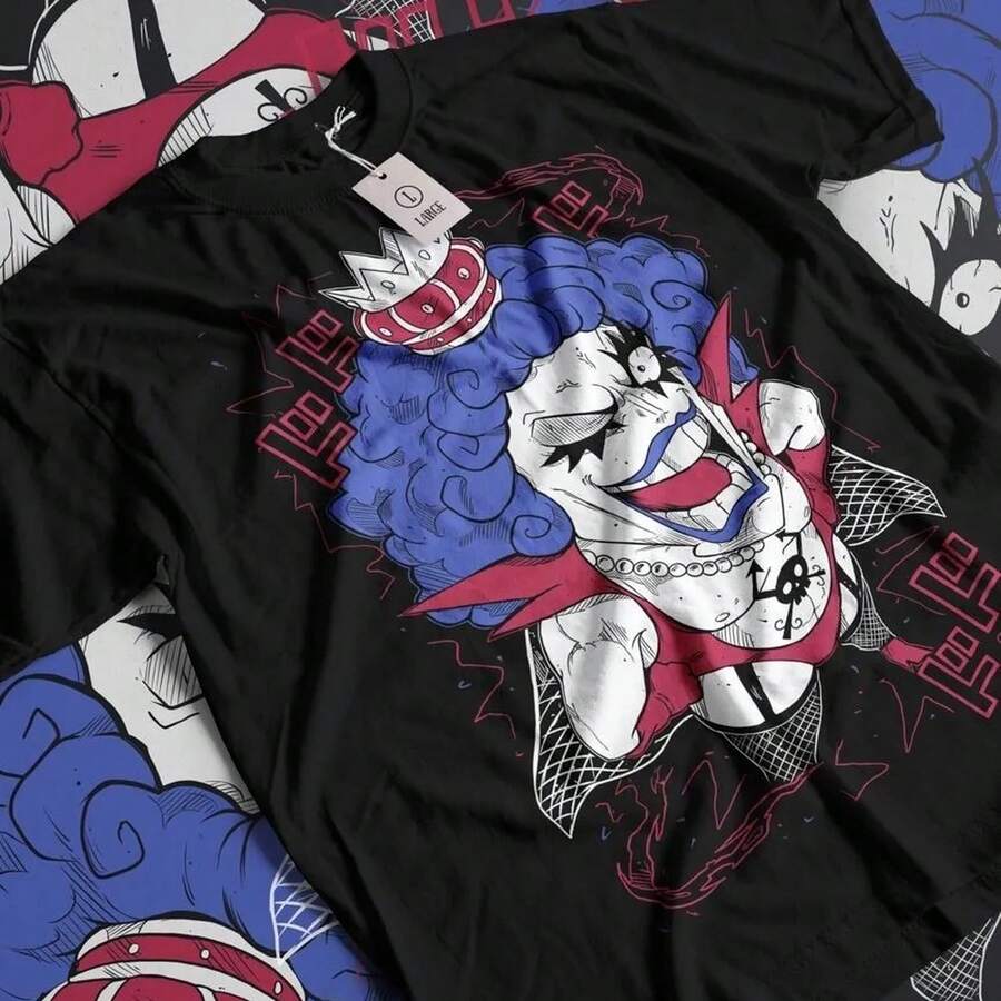 2026 Verano o1 pieza anime Emporio Ivankov Pantalones cortos holgados estampados Camiseta infantil de algodón puro T1ide UniS1ex Casual Loose Camiseta unisex de algodón grueso de 220 g, textura suave y tacto agradable, cómoda y respetuosa con la piel. El estilo clásico y sencillo nunca pasa de moda, ideal para ir al trabajo, practicar deporte, viajar, ir de vacaciones y cualquier ocasión informal. - Negro - Ver 1