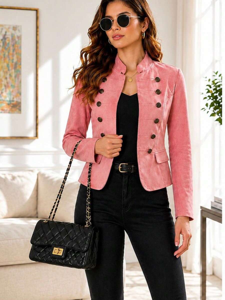 Women's Suebe Jacket Cardigan Fabric Details With Buttons - 粉色 - 查看 1