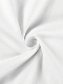 Camiseta Blanca Monocromática con Figura de Mujer Ornamentada y Cuentas de Perlas - Manga Corta Casual para Uso Diario, Fiestas, Festivales y Compras - Blanco - Ver 5
