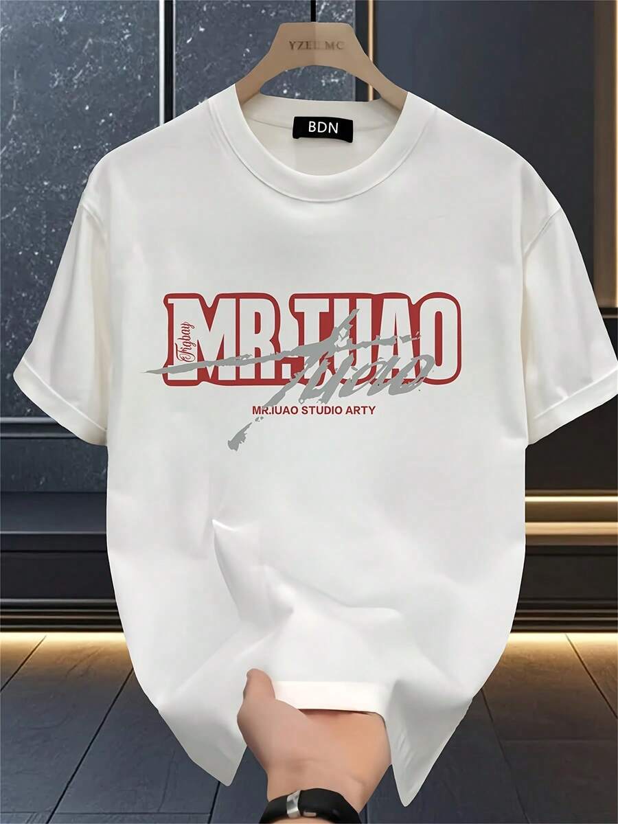 Nueva camiseta de manga corta para mujer de 180 g,% algodón - Camiseta casual versátil con estampado de verano para hombre - Camiseta con estampado de verano para parejas - Unisex - Regalo para vacaciones - Blanco - Ver 1