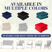 Outdoor Chair Cushions Set Of 2,Patio Chair Cushions, Waterproof & Fade-Resistant Outdoor Seat Cushions For Patio Furniture, Thick Deep Seat Cushions With Ties, Washable Chair Pads - Đệm màu xanh - Xem 9