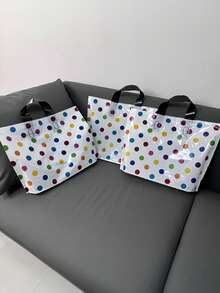 10 pezzi Borse regalo colorate a pois, realizzate in plastica resistente, ideali per regali di moda, shopping e omaggi per feste. Queste borse regalo portatili sono perfette per vacanze, celebrazioni e uso quotidiano, ottime per omaggi di feste e ricorrenze. - Multicolore - Visualizzare 10