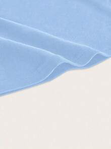 Top corto azul marino para mujer, top tubo casual ajustado adecuado para el verano - Celeste - Ver 3