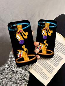 Tema de aventura del portal Gato Perro Naranjafunda de teléfono Fundas compatibles con ,Apple,VIVO,OPPO,,, y Honor.Fabricadas en silicona TPU,ofrecen protección contra golpes y caídas. - Negro - Ver 5