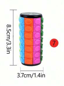 1pc 3D Rubik's Corn Cube, Finger Cube, Cylinder Cube, Personalized Puzzle High Difficulty 3/5/7 Layers Cube, Adult Stress Relief Toy, 3d Fidget, Sensory Cube, Rubex Cube, Sensory Toys, Fidget, Fidget Toys, Stress Balls, Pe, Squishies - 5 Layers - View 13