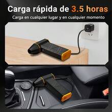 BiLOLLY Aspirador de polvo eléctrico: aspirador de aire comprimido de 150 000 RPM, batería recargable de 7000 mAh, secador de aire con tres velocidades ajustables, reutilizable, ideal para teclados de ordenador, uso en exteriores, automóviles y hogar. Un regalo perfecto para el Día del Padre. - Negro - Ver 10