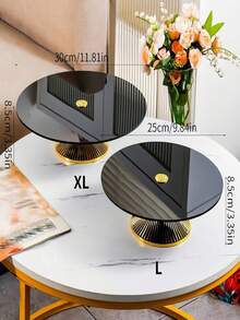 1 chiếc, giá đựng bánh nhiều tầng, dùng cho đám cưới, bàn tráng miệng, đĩa ăn nhẹ, tiệc sinh nhật, giá đựng bánh màu vàng, giá trưng bày tiệc buffet. - màu đen - Xem 2