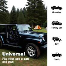 2pcs, Modern Mystical Night Sky Vines Moonflowers Stars Design Front Seat Covers, Fresh Look For Car Interior With Front Seat, Keeps Front Seats Comfortable, Ideal For Scenic Drives And Leisure Journeys - 2PCS - 查看 3