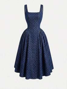 Vestido Casual de Mezclilla sin Mangas para Mujer MOD, Verano - Azul - Ver 2