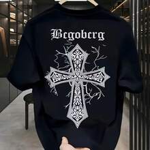 Printed T-Shirt For Men And Women - Black - View 1