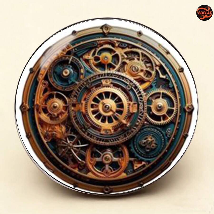 1pc Vintage Mechanical Gear Brooch, Steampunk Style Metal Badge, Precision Gear Multi-Layer Design, Fashionable Unisex Suit Lapel Pin, Creative Birthday Gift, Unique Clothing Accessory, Craft Collection - A - View 1