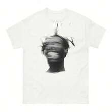 White T-Shirt With A Unique, Blurred, Artistic Print – A Bold Design That Expresses Personality And Inner Depth. Soft, Comfortable Fabric That's Easy To Style And Catches The Eye At First Glance. Penny T-Shirts PL4J - 白色 - 查看 2