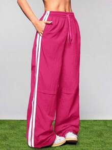 Pantalones deportivos de moda para mujer, aptos para el verano - Rosa - Ver 1