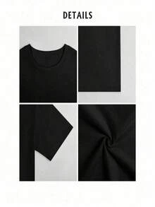 Camiseta Premium con Cuello Redondo y Diseño de Luna de Pino, Regalo Inspirador, Estilo Forestal, Uso Diario Artístico, Ecológica - Negro - Ver 7