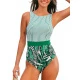 rayas verdes + flores verdes