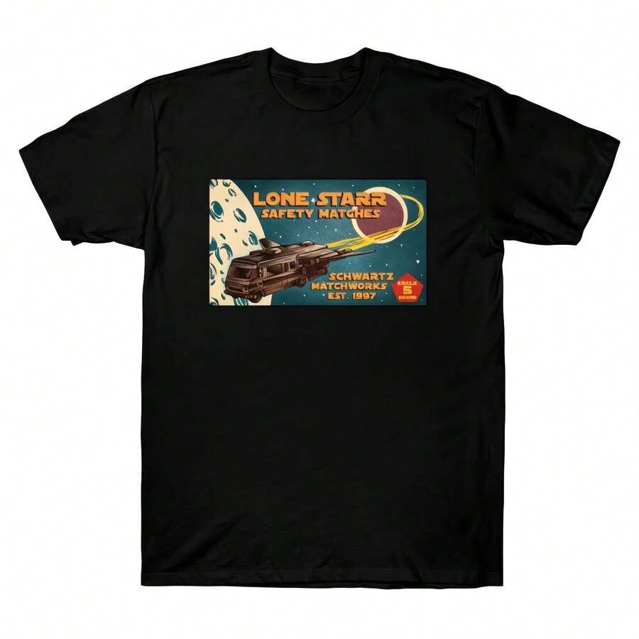 Spaceballs 2026 Movie Graphic T-Shirt, Unisex Loose Fit 100% Cotton, Men's Short Sleeve Crew Neck Loose Fit Shirt, Y2K Fashion - 款式 - 查看 1
