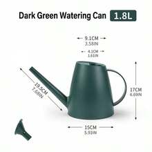 2件/組現代式澆水壺附可拆卸噴嘴 - 耐用防碎塑料，適用於室內外植物，長噴嘴可精準澆水 - 澆水壺 - 查看 15