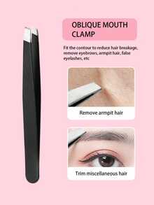 Bộ dụng cụ tỉa, tẩy lông và trang điểm lông mày 7 món bằng thép không gỉ, bao gồm: Kìm tỉa lông mày, kẹp lông mày, dao tỉa lông mày, cọ lông mày, dụng cụ tỉa lông mày màu đen, bộ dụng cụ tỉa lông mày, nhíp tẩy lông chuyên nghiệp, kìm tỉa lông mày chuyên nghiệp - Bộ dao cạo chính xác cao để tẩy lông mặt, loại bỏ lông mọc ngược, thiết bị tẩy lông. - màu đen - Xem 7