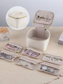 Portable Jewelry Box, Velvet Jewelry Bag, 12-Piece Portable Jewelry Organizer Box For Earrings, Rings, Bracelets, Necklaces - Multicolor - View 17