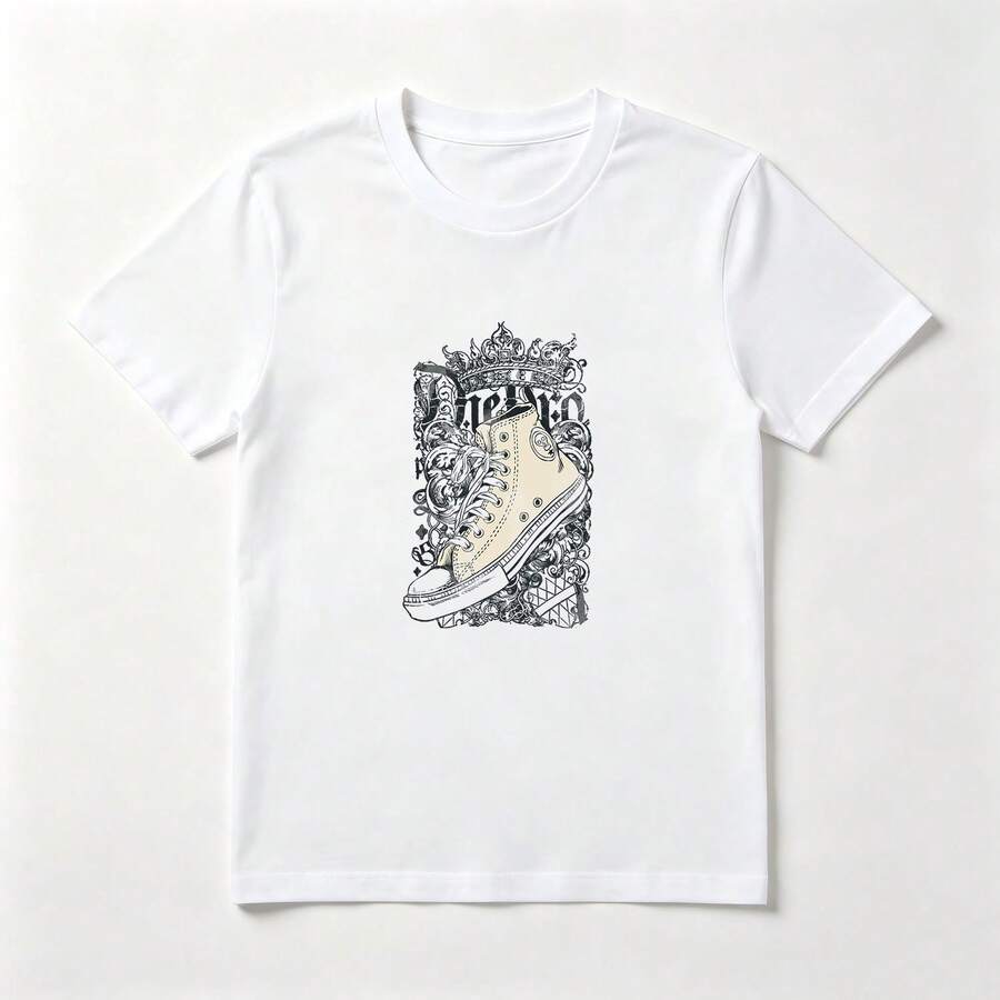 Vintage White Cotton Beach Style Sneaker - White - View 1