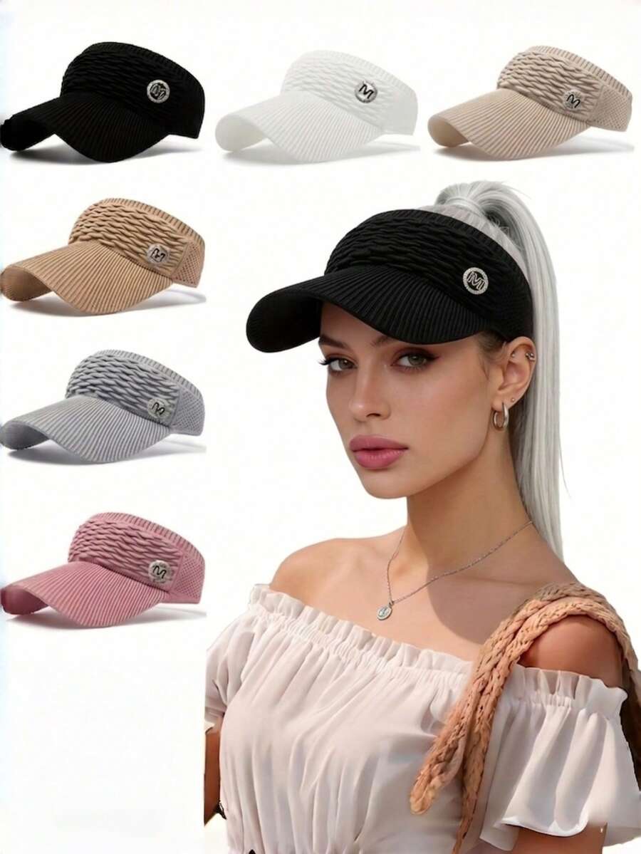 1 chiếc mũ lưỡi trai che nắng điều chỉnh được, đa năng, thoáng khí, thích hợp cho sử dụng hàng ngày, thời trang và đa dụng. - Nhiều màu - Xem 1
