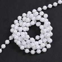 3/4/6/8mm圓形珍珠珠串 白色象牙色壓克力珠鏈 婚禮裝飾 DIY 婚禮派對珠寶配件 - 多色-1 - 查看 16