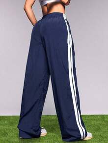 Pantalones deportivos de moda para mujer, aptos para el verano - azul real - Ver 2