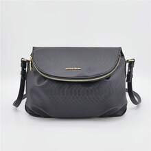 Women's Large Capacity Crossbody Bag Pleated Flap Bag Multi Compartment Shoulder Bag - Black - View 5