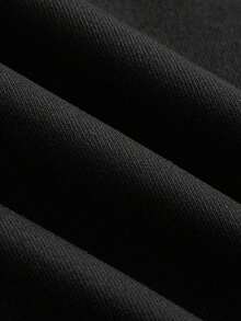 2 piezas Leggings básicos casuales de unicolor para mujer de talla grande, aptos para el verano - Negro 2 - Ver 4
