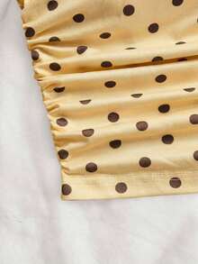 para mujeres que salen a la playa en verano, vacaciones, parte superior de mujer de color amarillo claro con hombros asimétricos, tirantes de lazo, fluida y ajustada, adecuada para fiestas, vacaciones, festivales de música, estilo bohemi - Amarillo - Ver 7