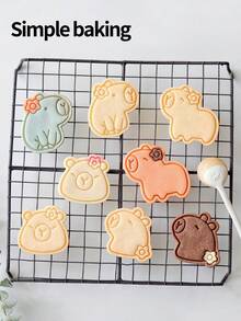 1 buah Cetakan Kue Capybara Lucu, Cetakan Biskuit Timbul 3D Berbentuk Hewan Kreatif, Cetakan Kue & Tanah Liat DIY, Stempel Tekan Kue Kartun untuk Dekorasi Pesta Ulang Tahun, Hadiah & Kerajinan Dapur Rumah - View 13
